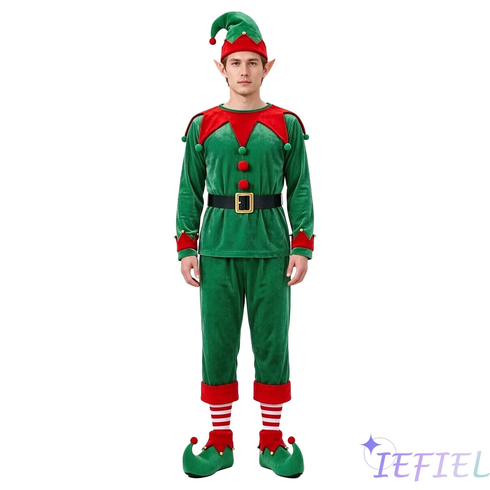 Women Shoes Xxl - Unisex Xmas Velvet Elf Outfit Women