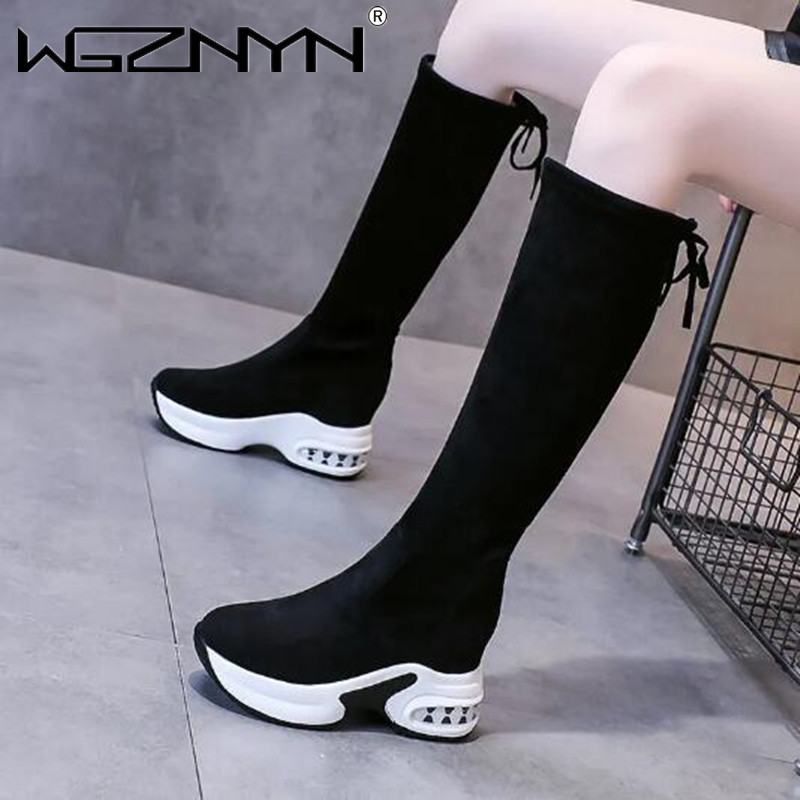 Knee High Boots Women - Winter Warm Chunky Platform Long Boots