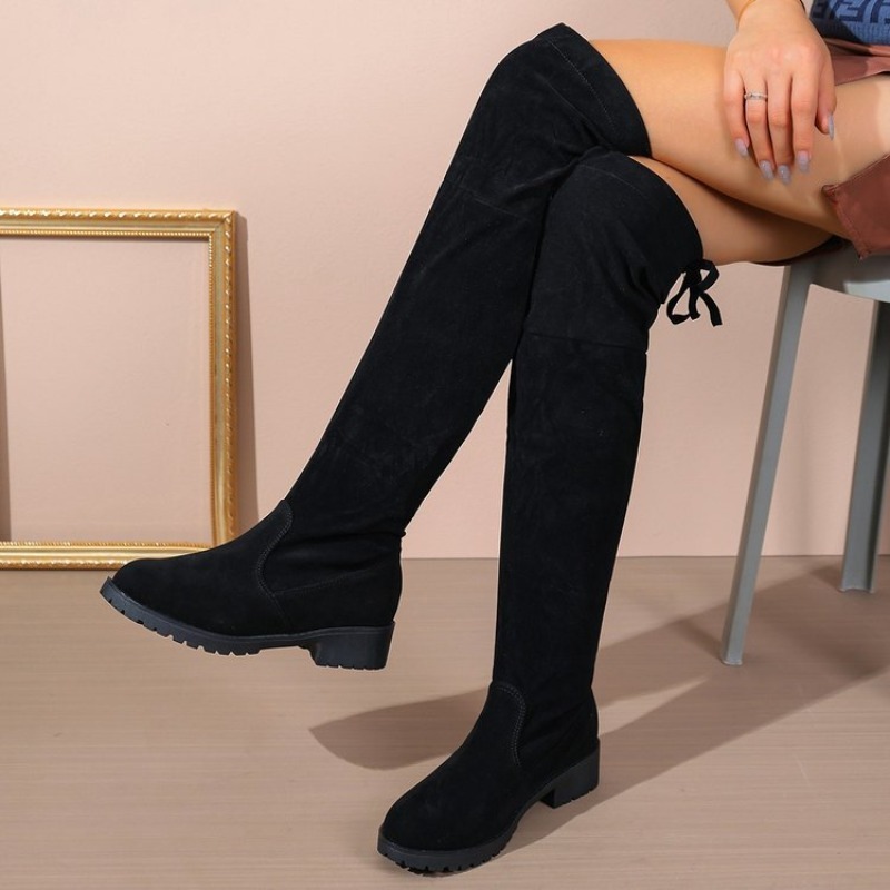 Women Over‑the‑Knee Boots Sued - Sock Boot Women ulasan dan harga