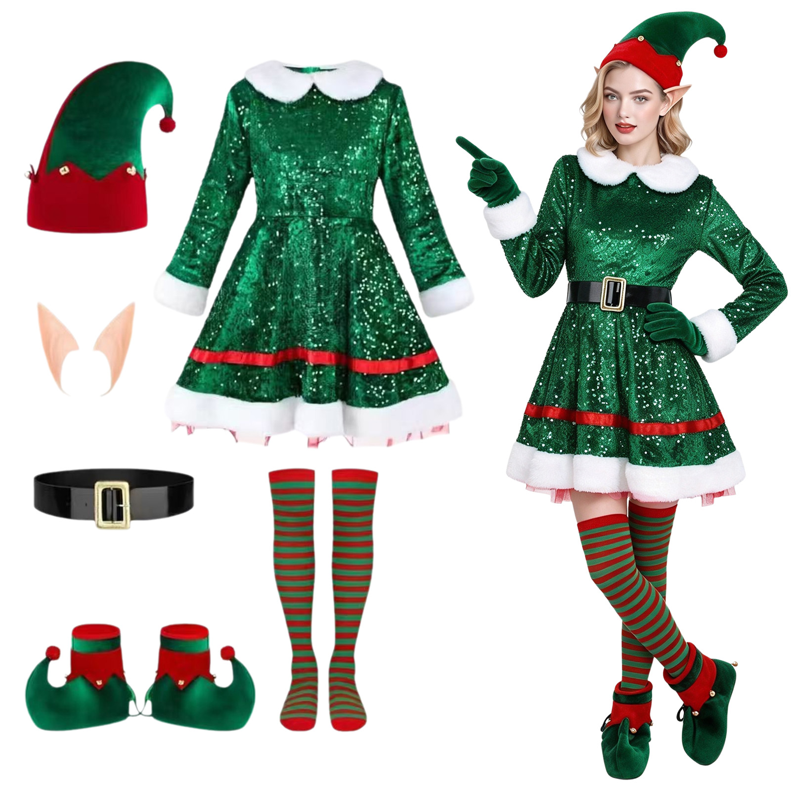 Elf Cosplay Dress Suit Christm - Women Shoes Xxl ulasan dan harga