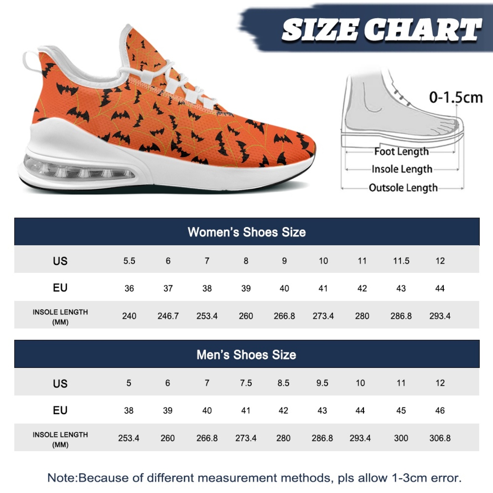 PENSTROLL Halloween Bat Cobweb - Women Shoes Tennis ulasan dan harga
