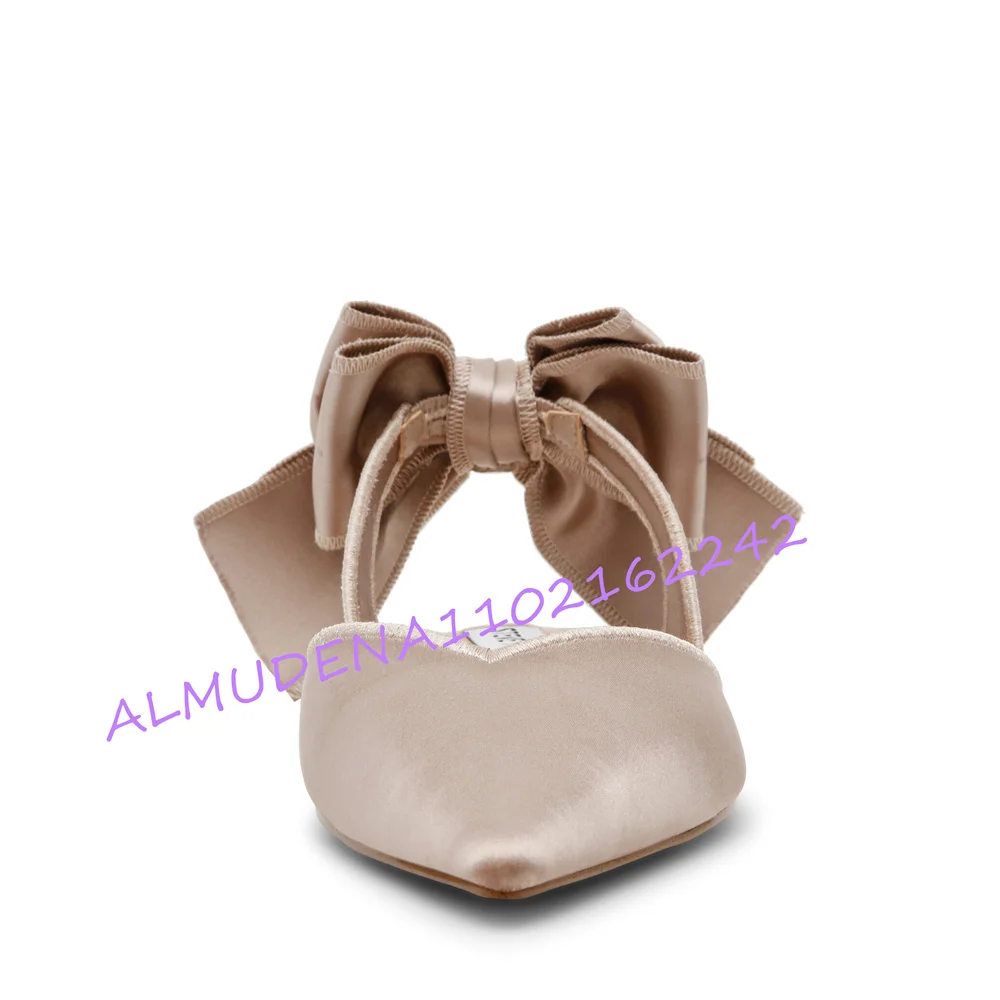 Elegant Women Satin Pointed To - Mule Slip On ulasan dan harga