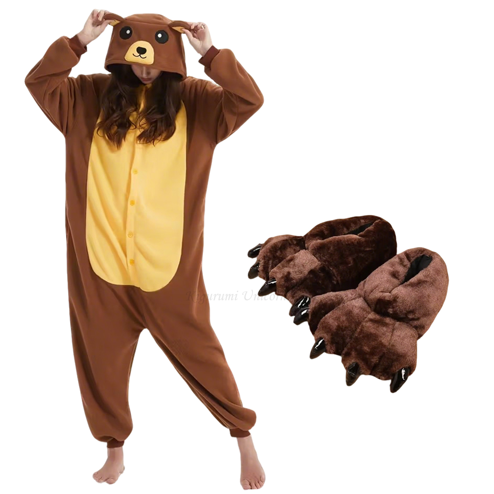 Adult Brown Bear Kigurumi Unic - Women Shoes Xxl ulasan dan harga