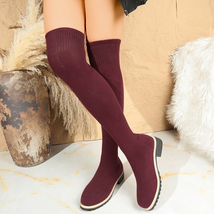 Autumn and Winter Women's Soli - Sock Boot Women ulasan dan harga
