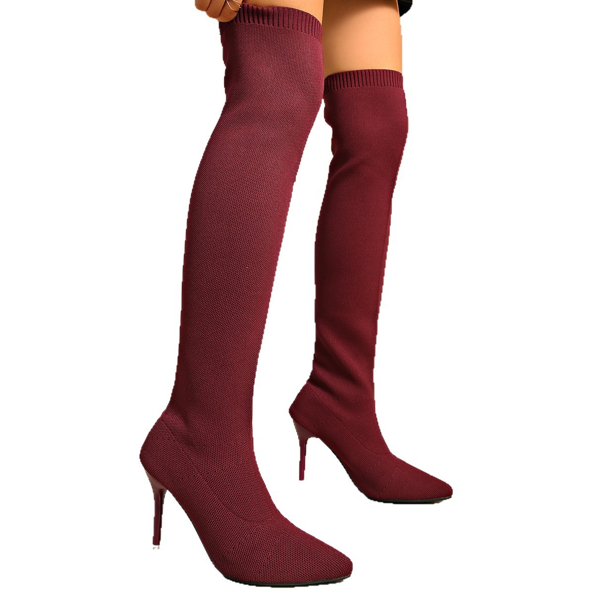 Over-the-knee Sock Boots Women - Sock Boot Women ulasan dan harga