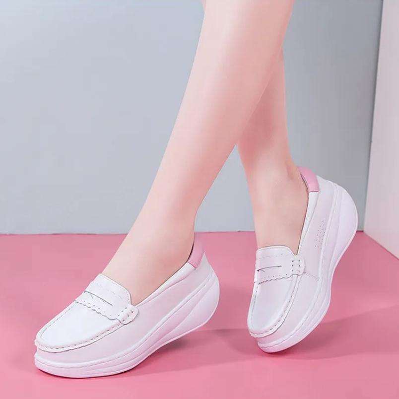 2025 White Pink Nurses Sneaker - Women Shoes Tennis ulasan dan harga