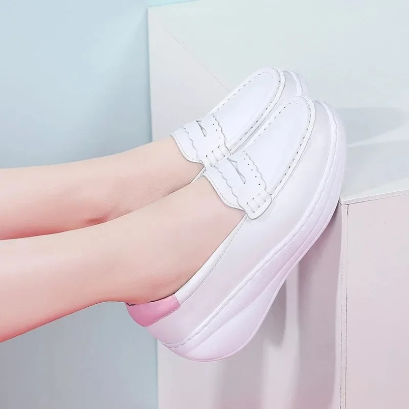 2025 White Pink Nurses Sneaker - Women Shoes Tennis ulasan dan harga