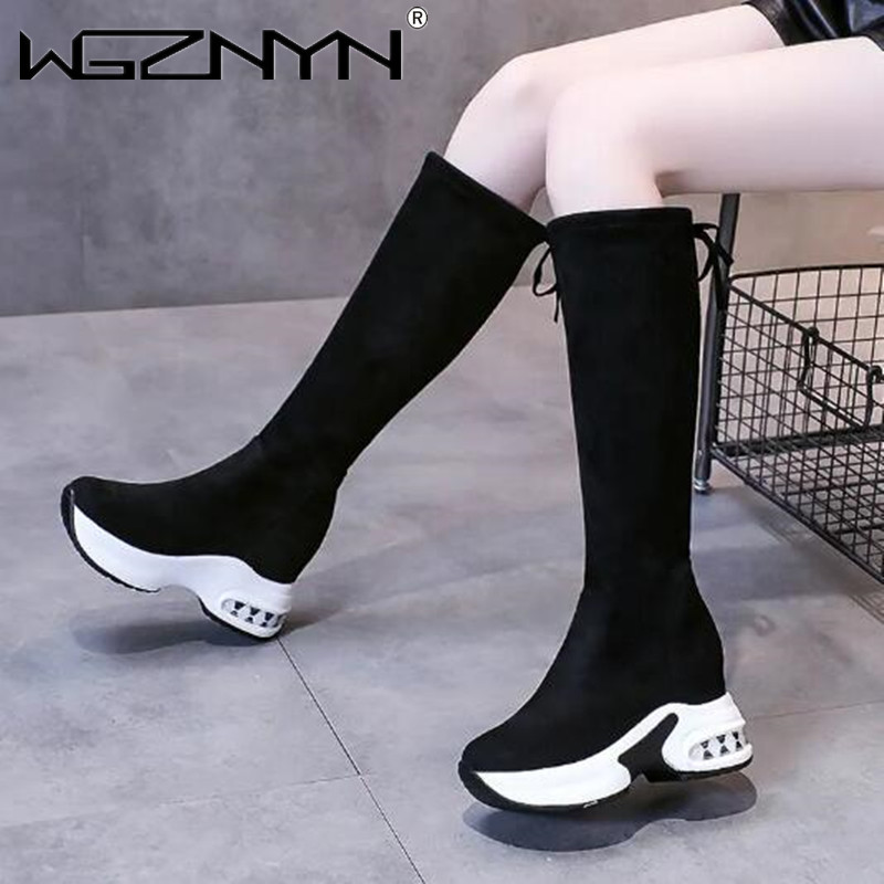 Winter Warm Chunky Platform Lo - Knee High Boots Women ulasan dan harga