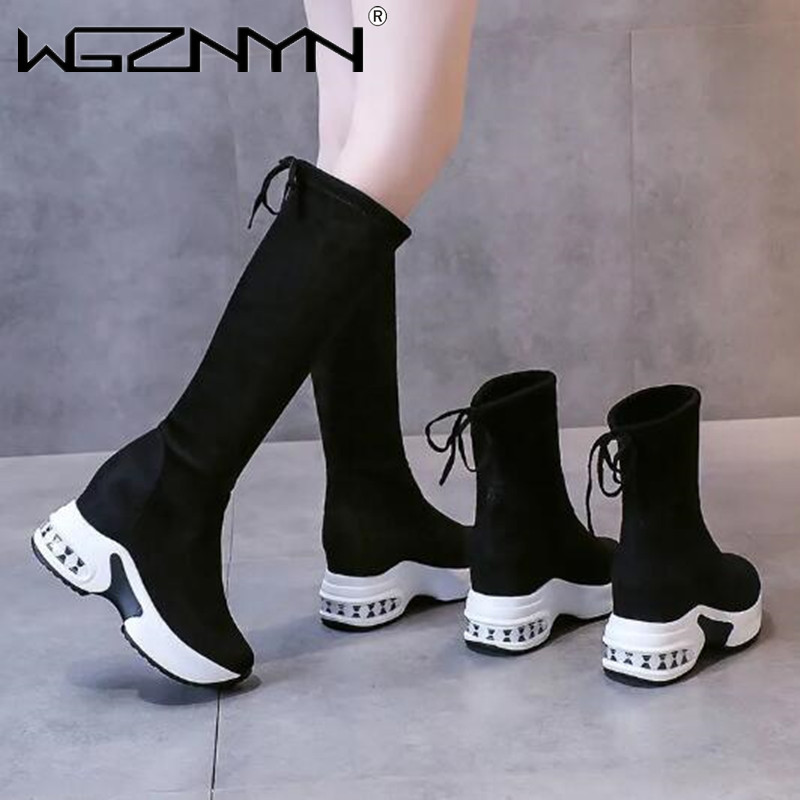 Winter Warm Chunky Platform Lo - Knee High Boots Women ulasan dan harga