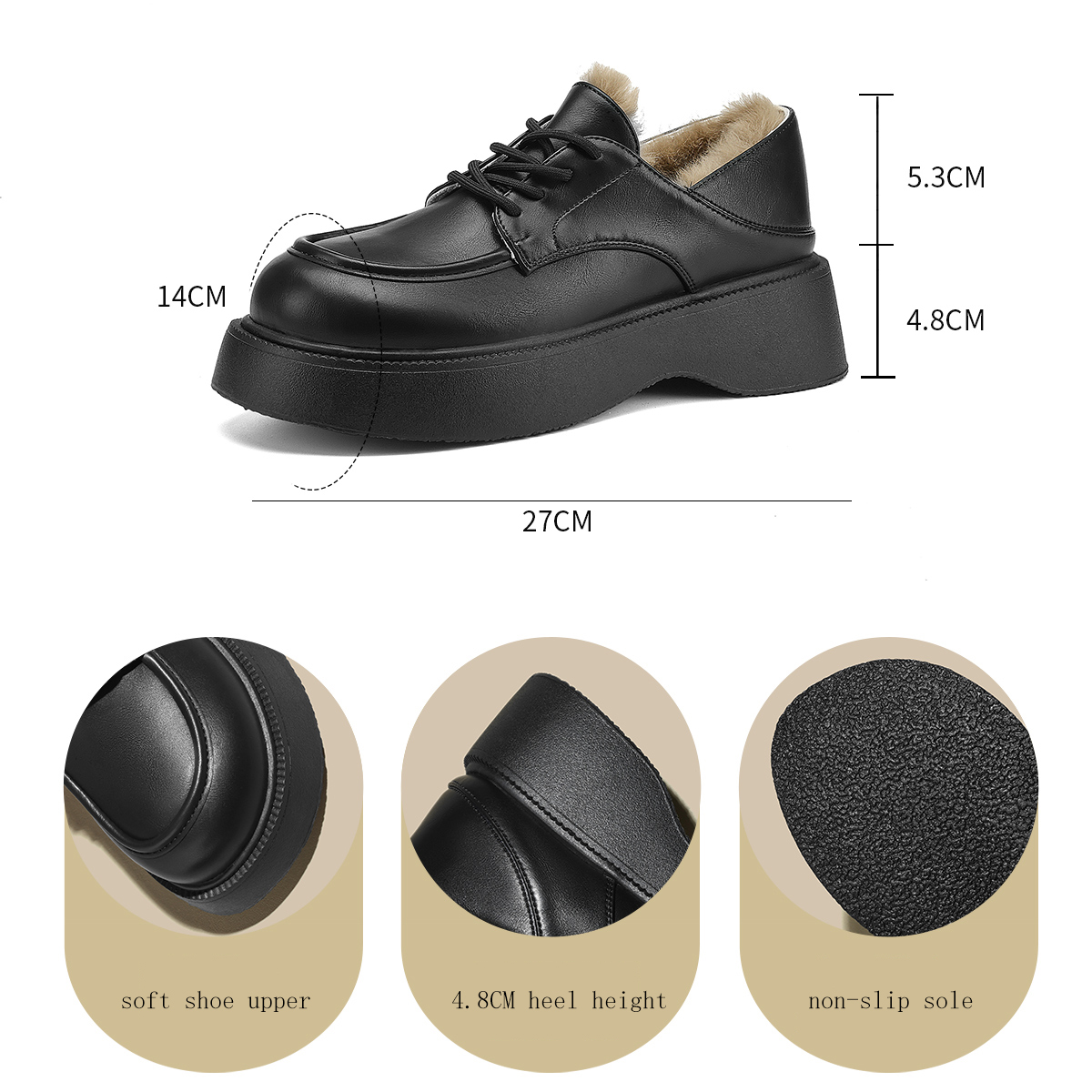 FOXER Winter New Women Platfor - Oxford Lace Up Women ulasan dan harga