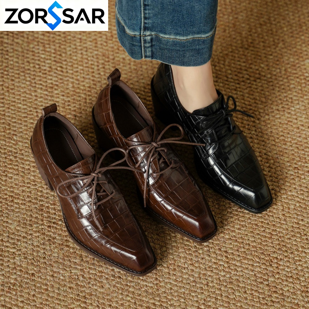 Women's Shoes Real Leather 202 - Oxford Lace Up Women ulasan dan harga