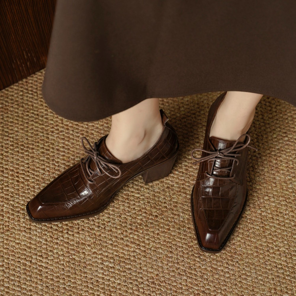 Women's Shoes Real Leather 202 - Oxford Lace Up Women ulasan dan harga