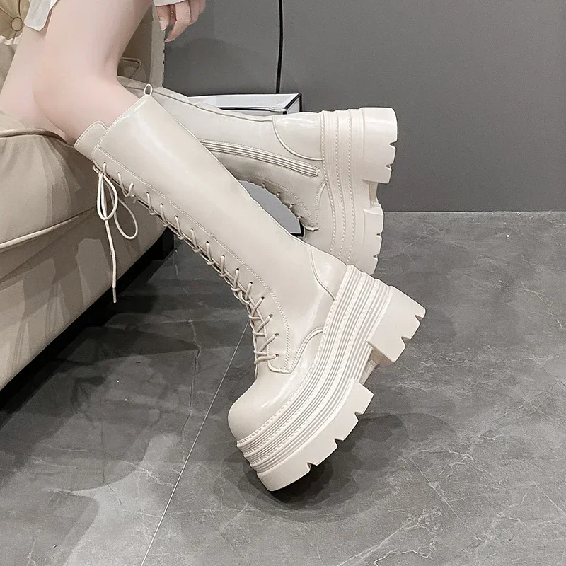 10CM New Women's Roman Long Bo - Knee High Boots Women ulasan dan harga